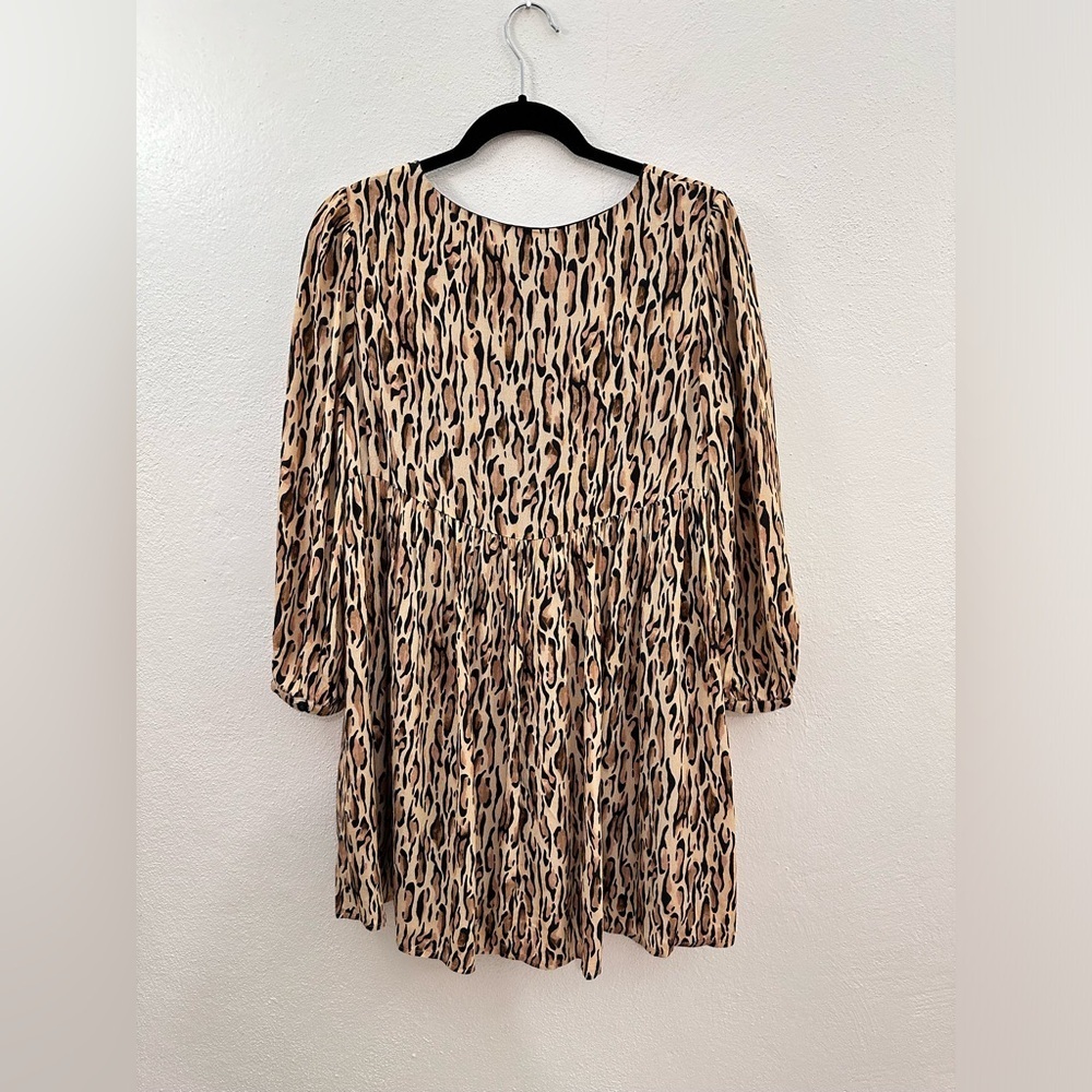 Aritzia Sunday Best Mini Leopard Dress Size Small - Picture 4 of 9